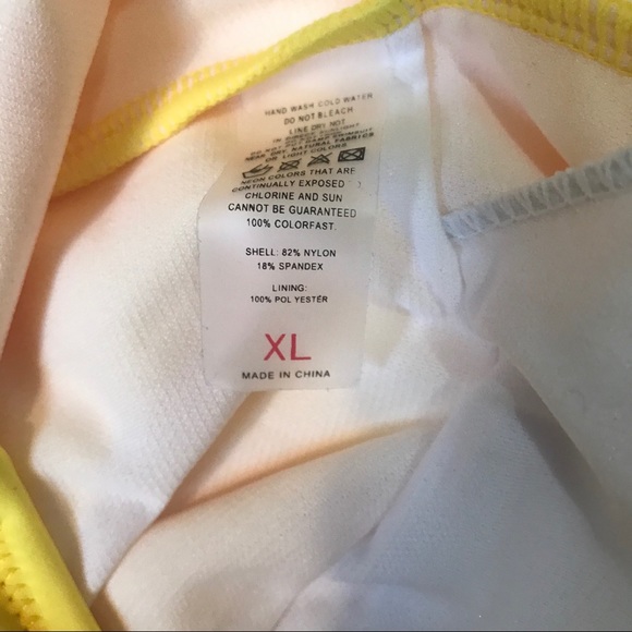 Yellow One-piece Thong Swimsuit Razorback - Picture 9 of 10